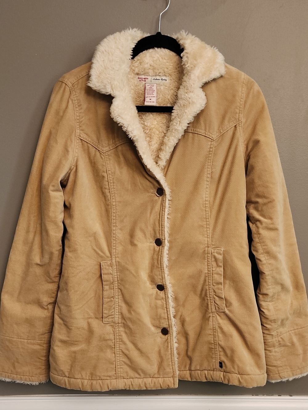 Abercrombie & Fitch Sherpa-Lined Coat - Picture 1 of 17